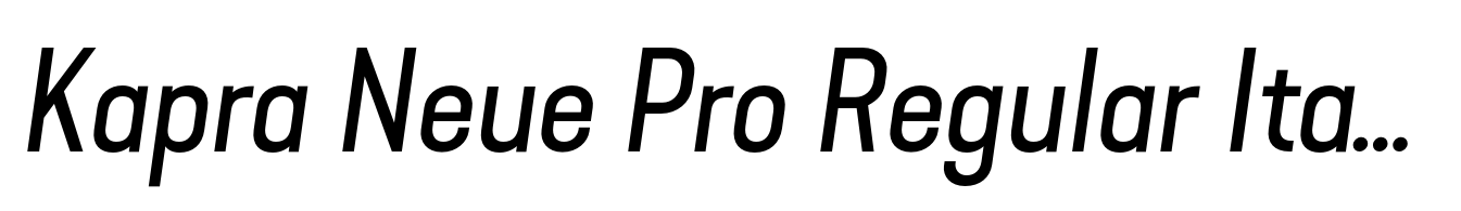 Kapra Neue Pro Regular Italic Expanded